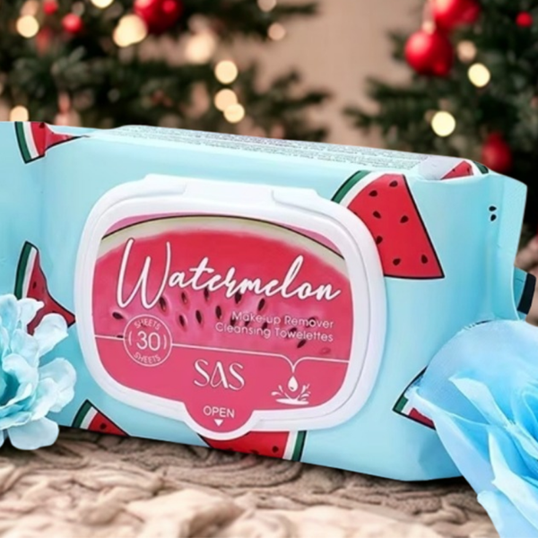 Lingettes nettoyantes/démaquillantes pastèque