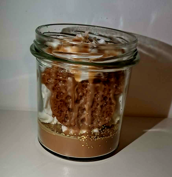 Bougie gourmande caramel beurre salé +-180gr de cire