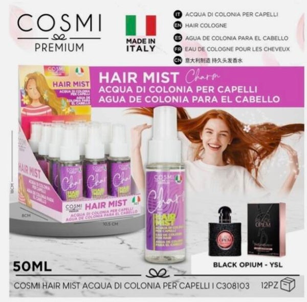 Brume cheveux dupe parfum "Noir opium"