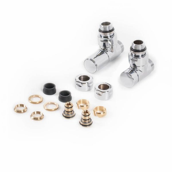 Haakse radiatorkraan set