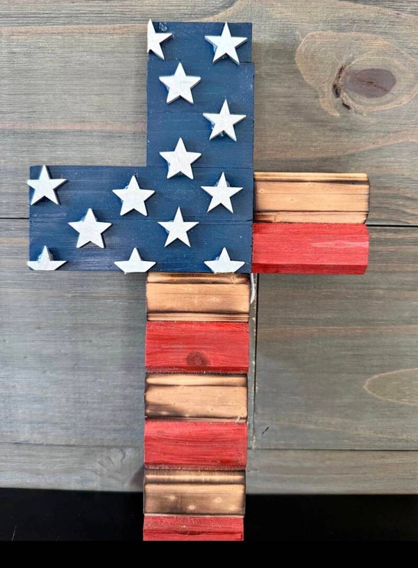 American Flag Cross