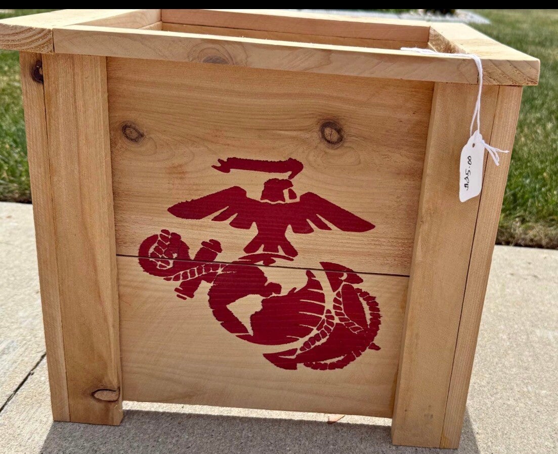 Military Service Cedar Planter Box