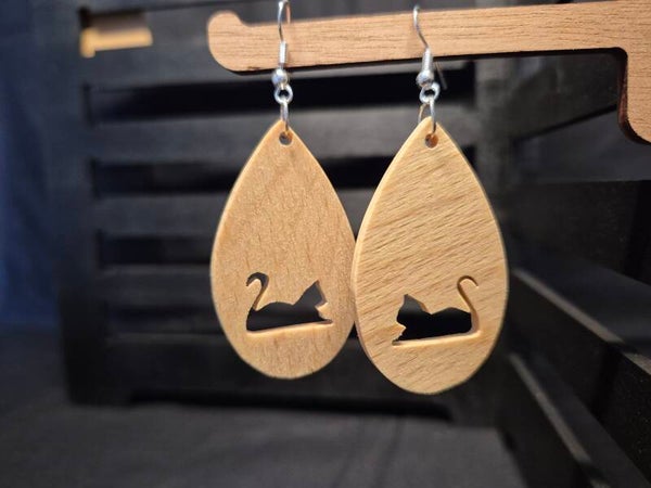 Boucles d'oreilles Chat couché