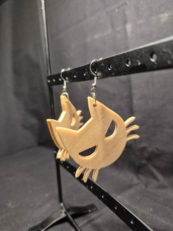 Boucles d'oreilles Tête de chat Halloween