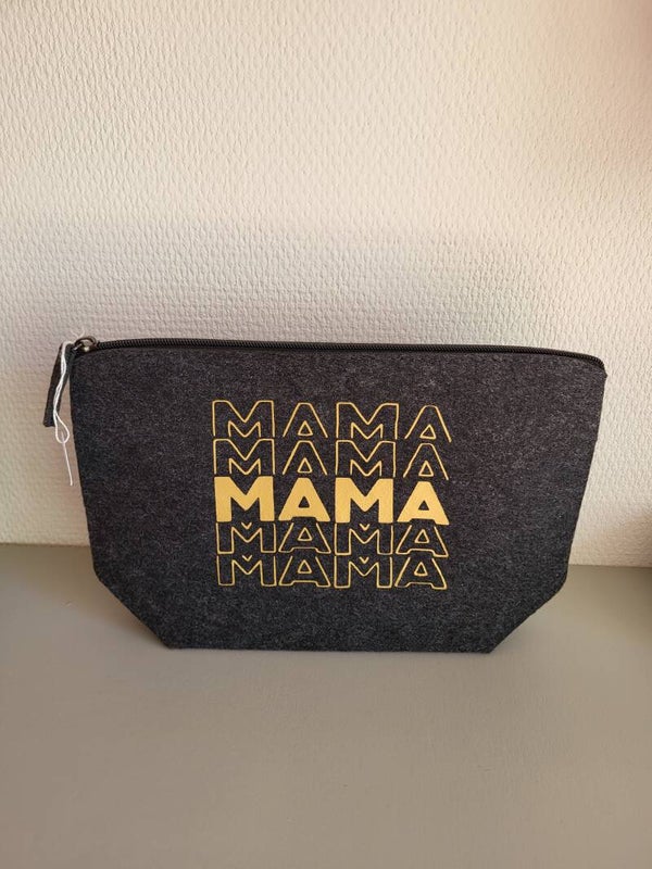 Vilten toilettas grijs - Mama