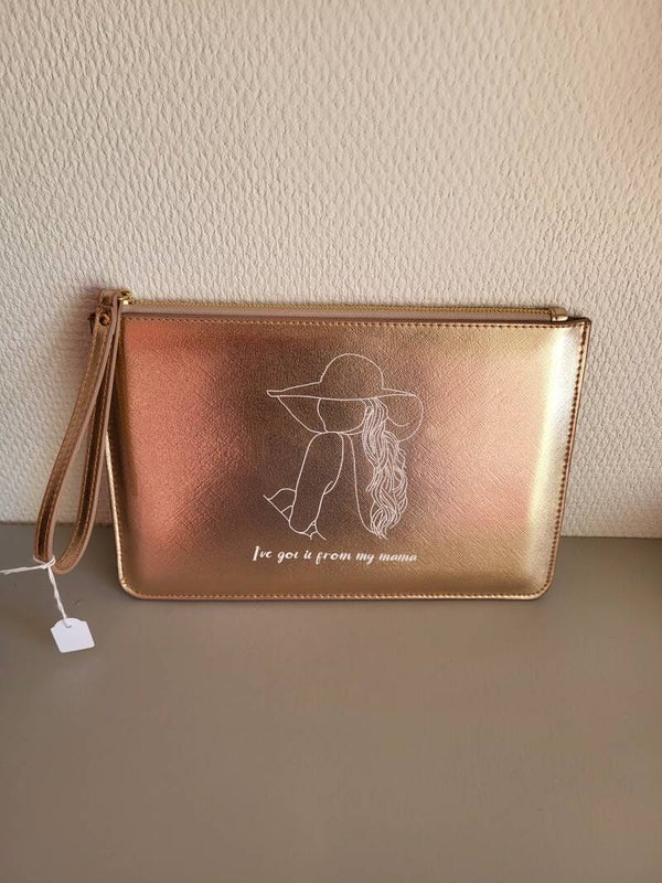 Clutch tas rosé - I've got it from my mama