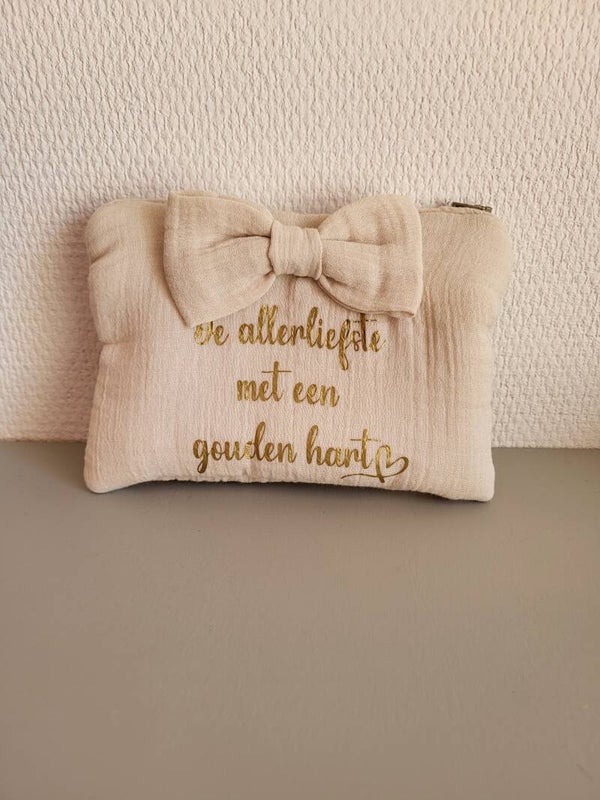 Tetra make-uptas ecru - Gouden hart