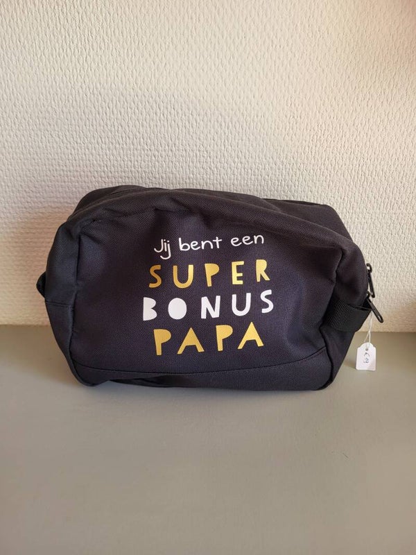 Recycled Wash Bag zwart - Bonus papa