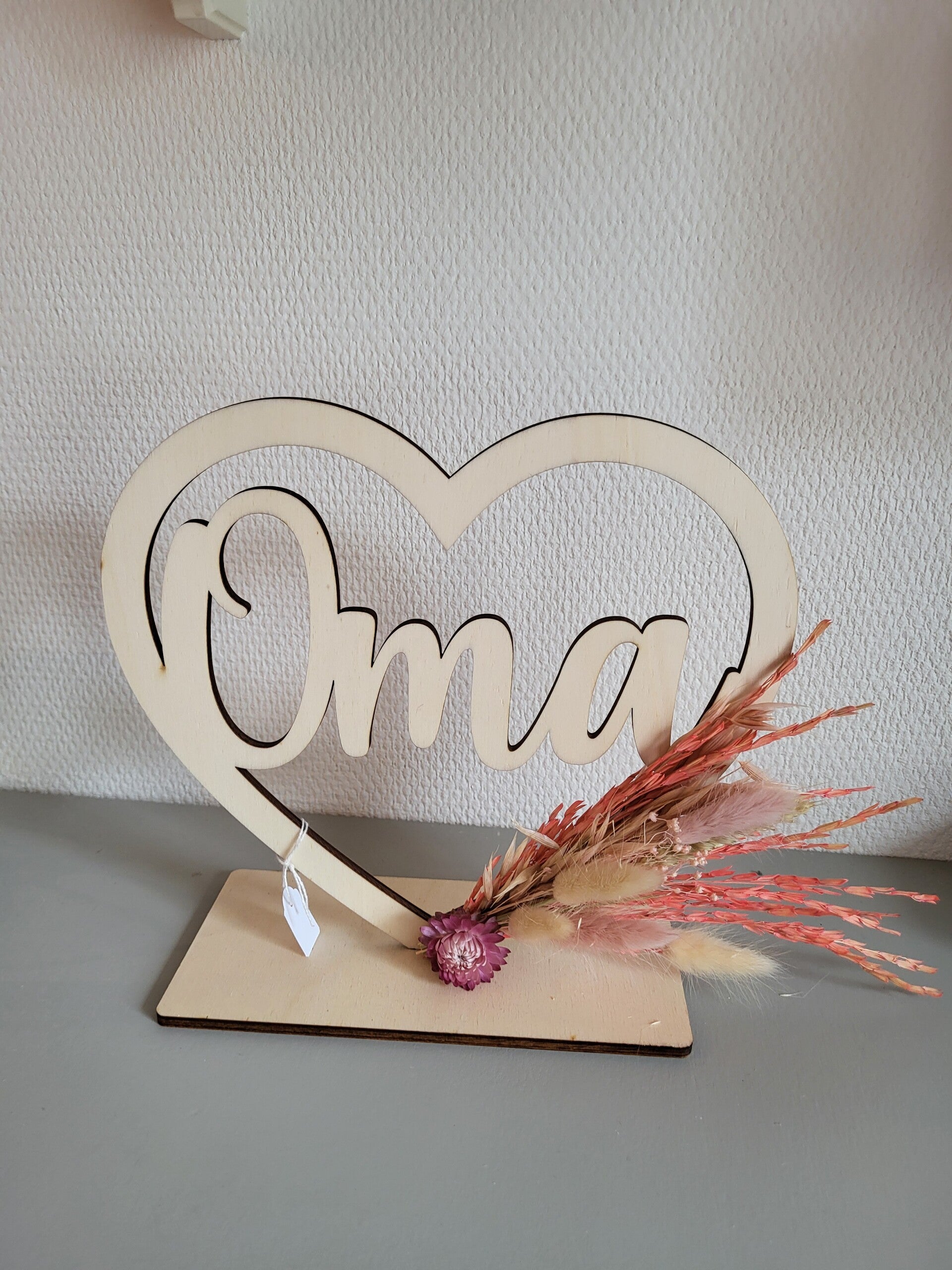 Flower hoop hart - Oma