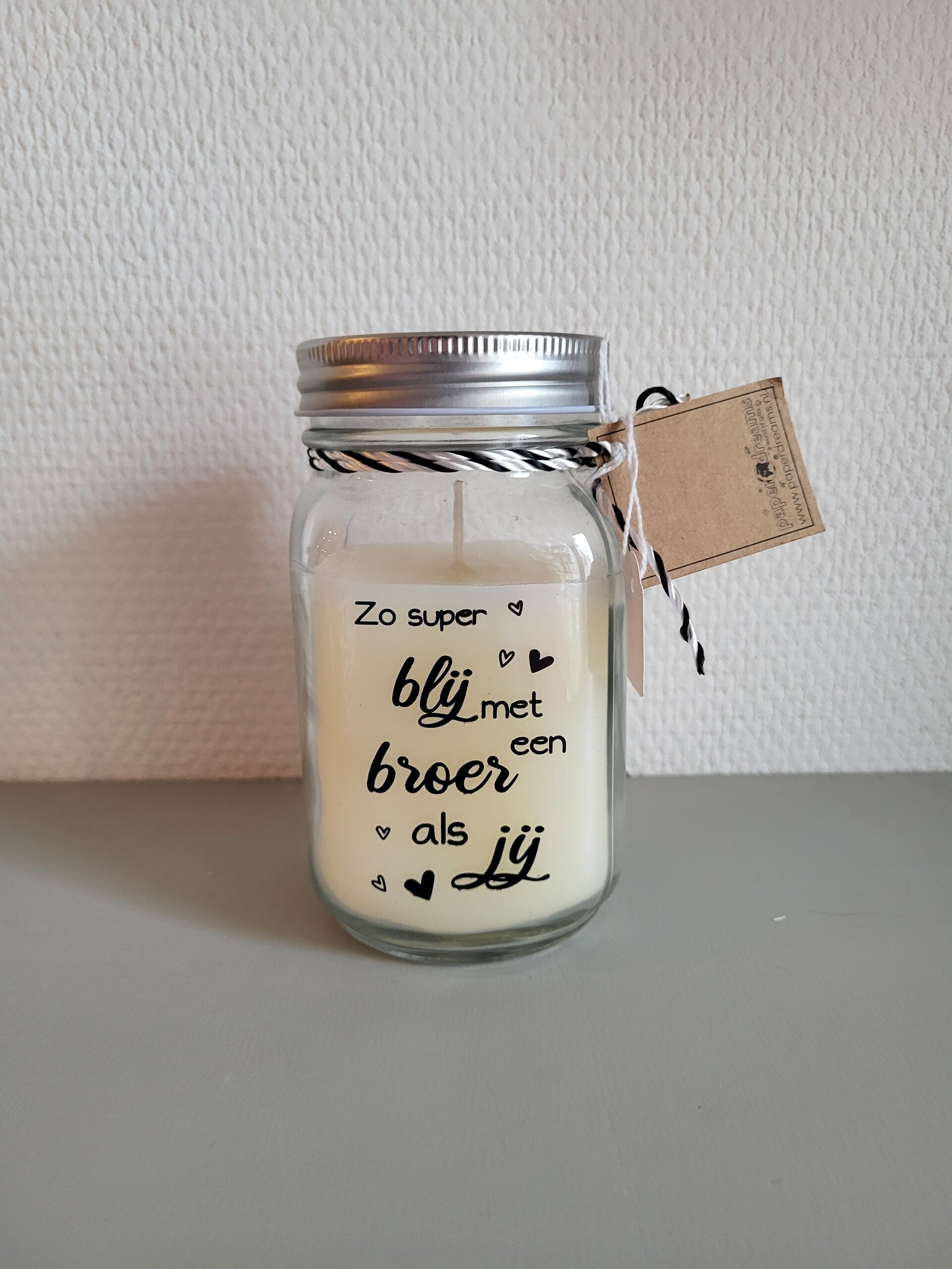 Kaars in glas - Broer