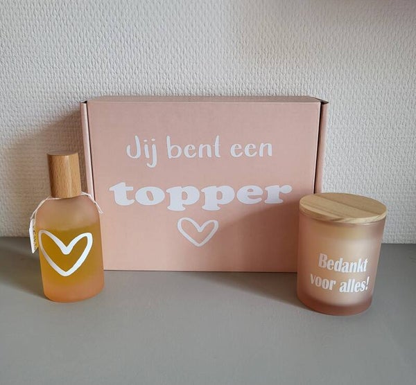 Giftbox Kaars & Roomspray - TOPPER