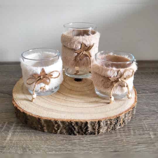 Theelicht pelsje glitter - Ster