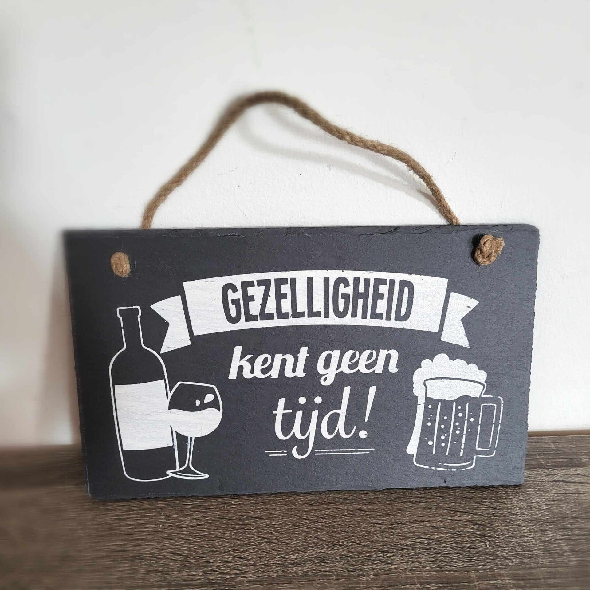 Ophangbord leisteen - Gezelligheid