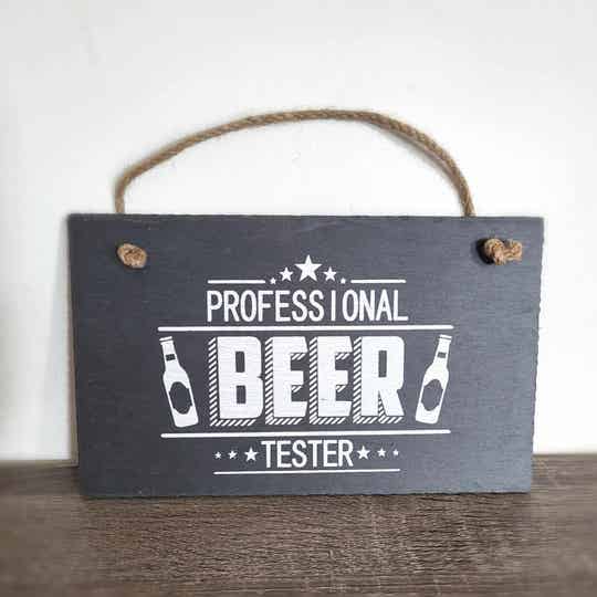 Ophangbord leisteen - BEER tester