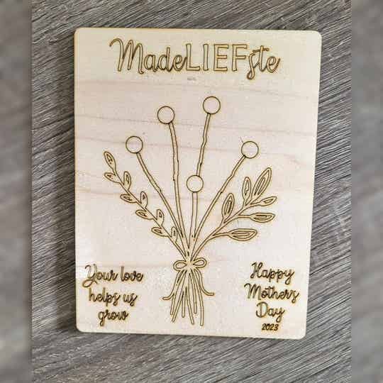 Moederdag kaart 'Madeliefste'