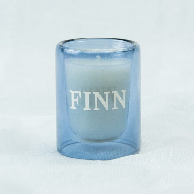 Dubbelwandig kaarsje - Blauw