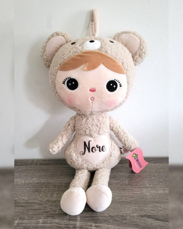 Metoo Beer Krul bruin doll