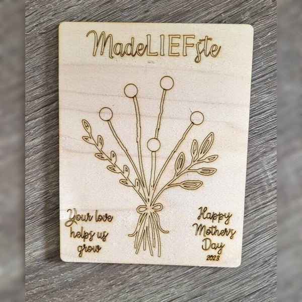 Moederdag kaart 'Madeliefste'