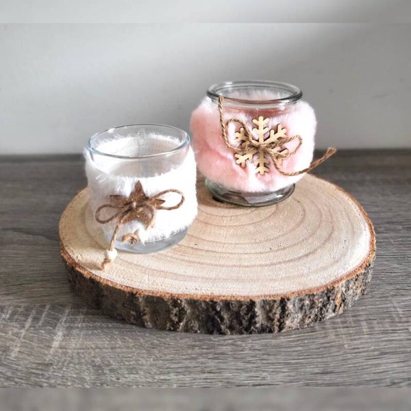 Theelicht pelsje - Pink