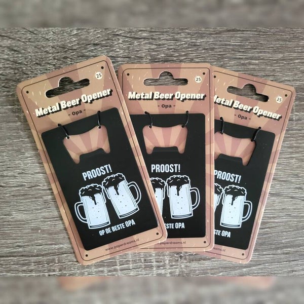 Metaal flesopener - Opa
