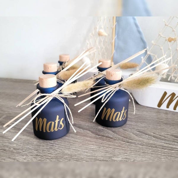 Geurflesje frosted 50ml Marine blauw