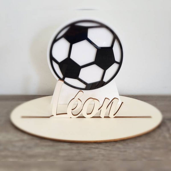Voetbal bord naam