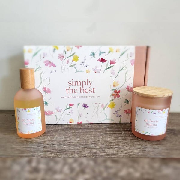 Giftbox Kaars & Roomspray - Moederdag