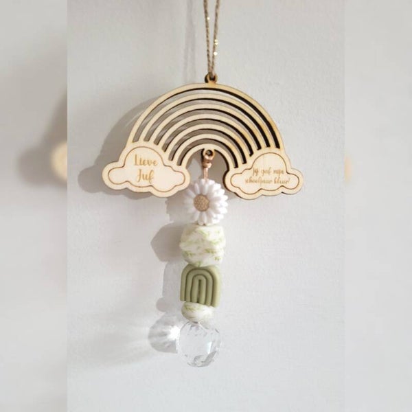 Zonnehanger kralenketting - Regenboog