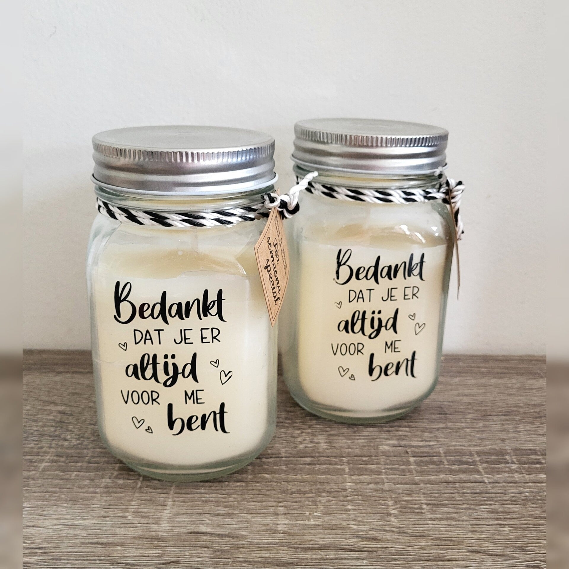 Kaars in glas - Bedankt