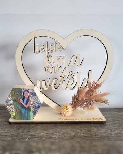 Flower hoop hart tekst - foto