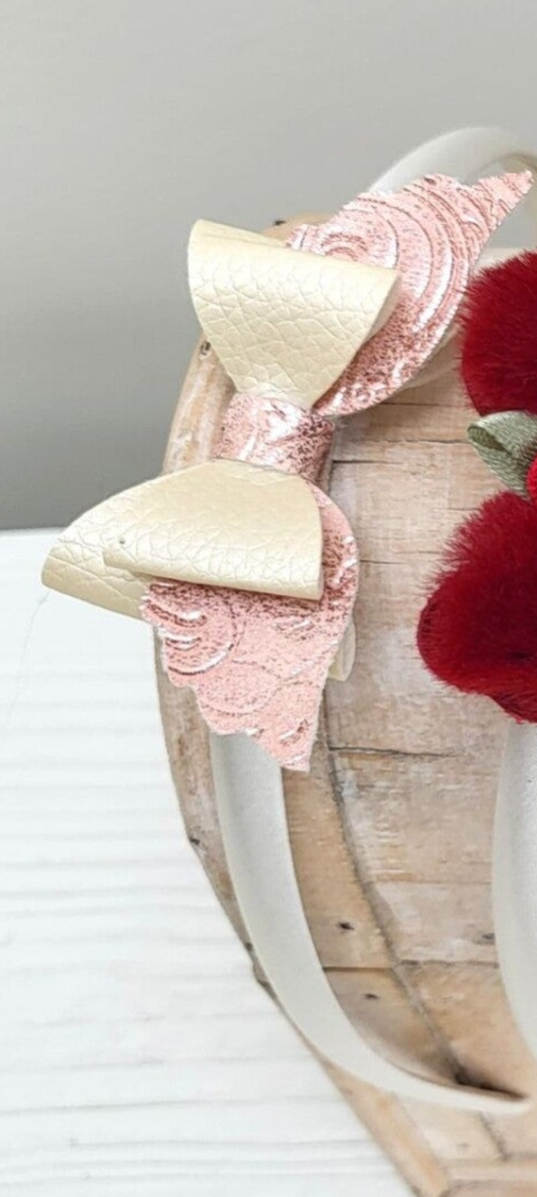 Diadeem Beige/rosé vleugels