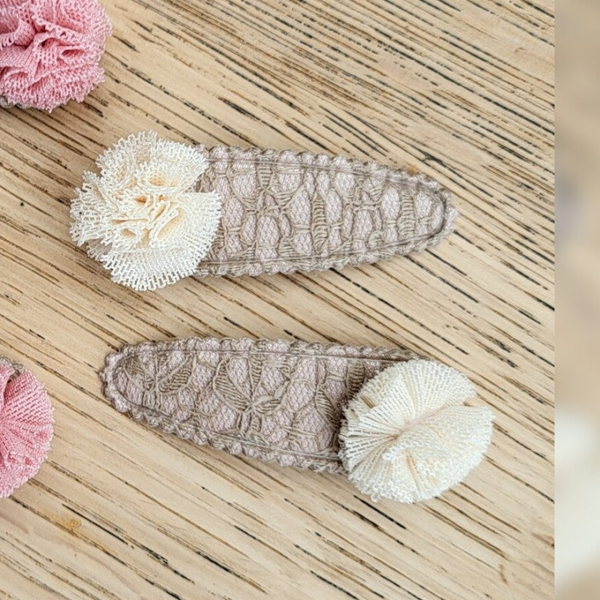 Speldjes set goud/ecru