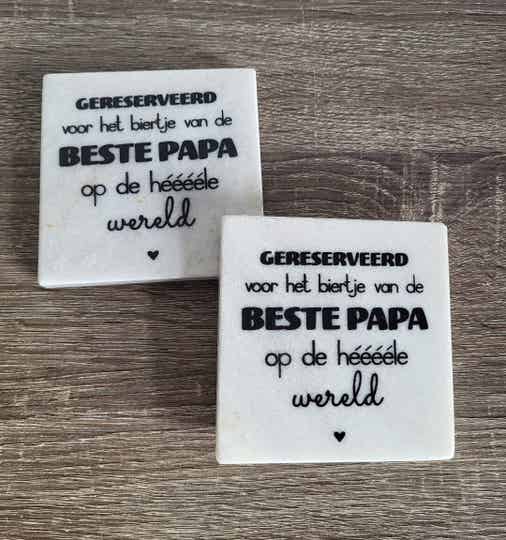 Marmeren onderzetters - Papa