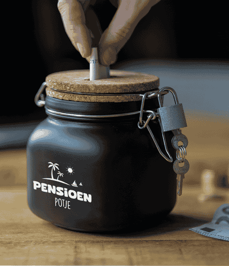 Spaarpot zwart - Pensioen