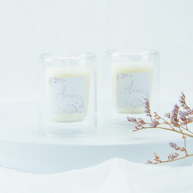 Dubbelwandig kaarsje - Transparant