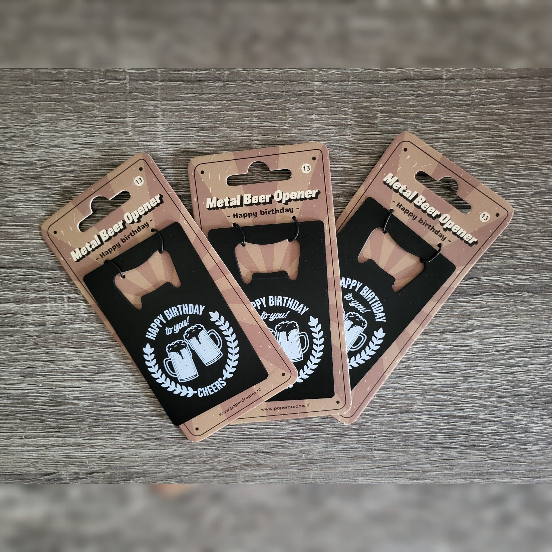 Metaal flesopener - Verjaardag