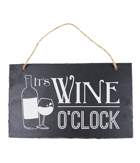 Ophangbord leisteen - It's WINE O'clock
