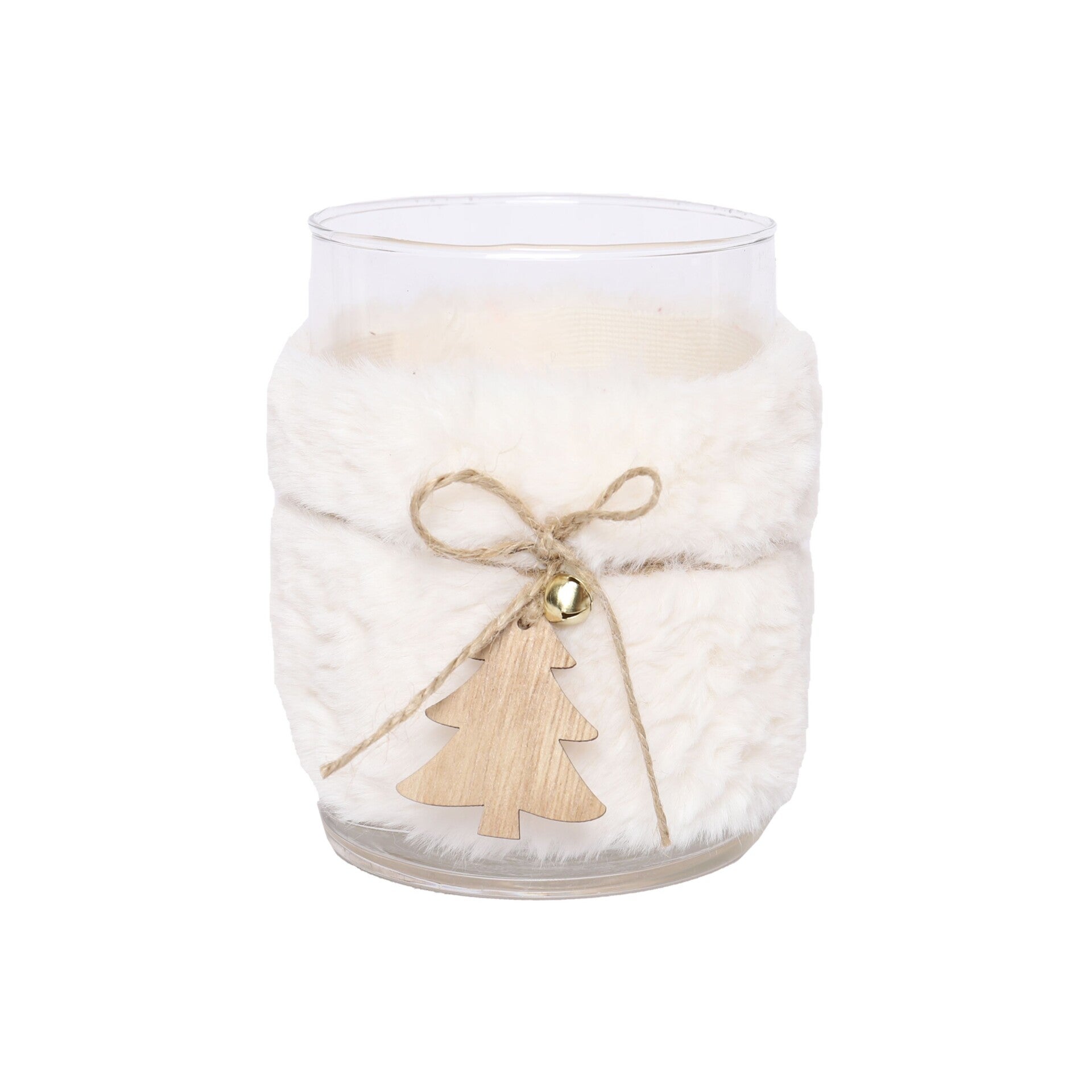 Theelicht pelsje wit - Kerst