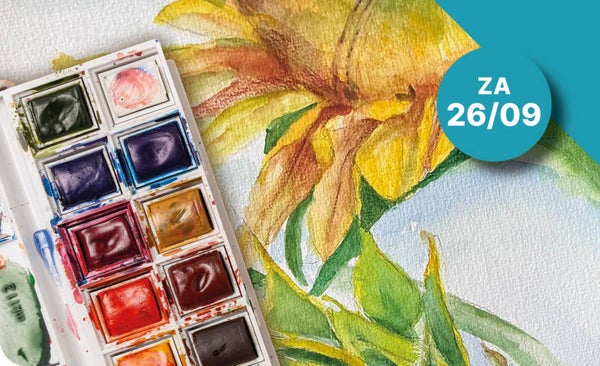 1/2 DAG AQUAREL - ZONNEBLOEMEN