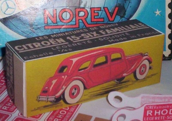 Reproduction boites Norev ancienne 1er série  Citroen  traction 15 Six type lapin