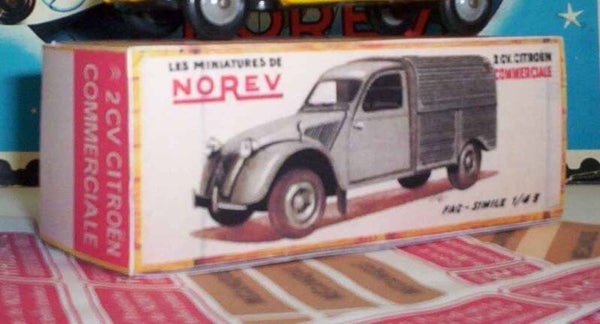 Reproduction boites Norev ancienne 1er série  Citroen  2cv camionnette