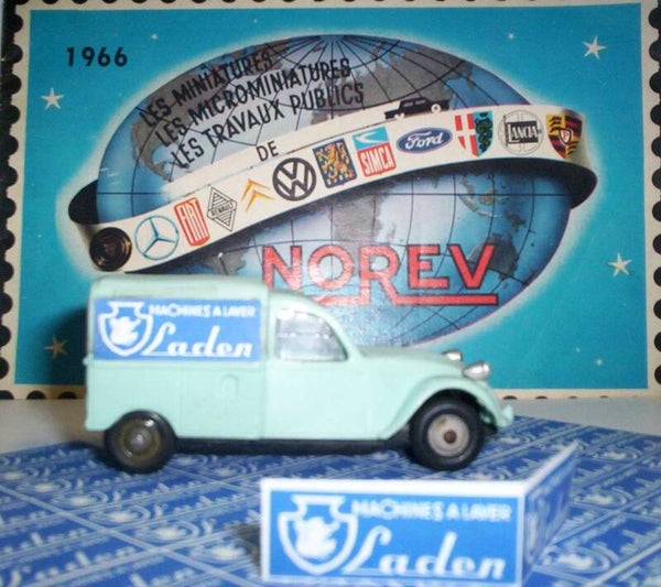 Norev paire Pub Laden adhésive pour Citroen 2cv Fourgonnette Norev