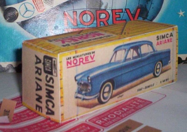 Reproduction boites Norev ancienne 1er série Simca Ariane