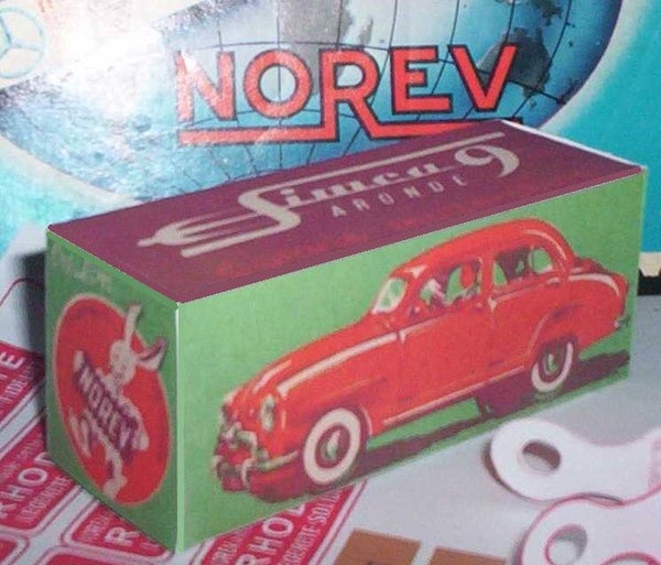 Reproduction boites Norev ancienne 1er série Simca Aronde Lapin type 1