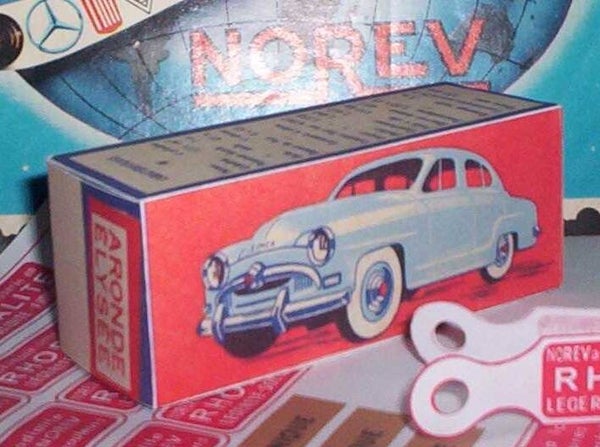 Reproduction boites Norev ancienne 1er série Simca Aronde Lapin type 2