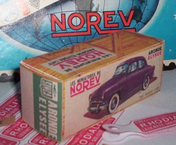 Reproduction boites Norev ancienne 1er série Simca Aronde Elysée