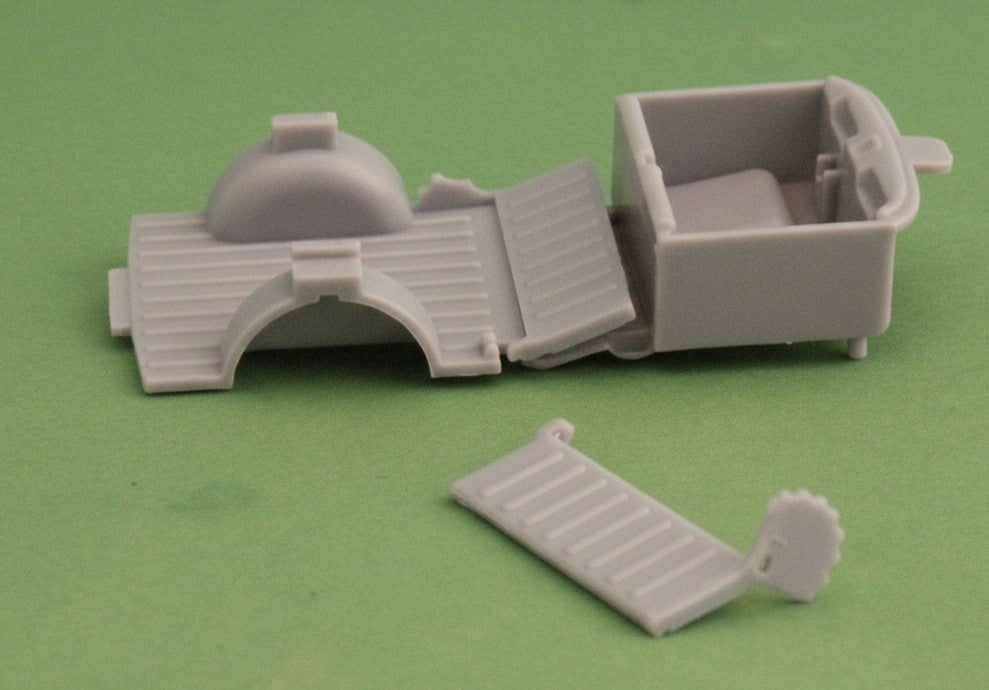 Resto Banquette rabattable grise pour Peugeot 404 break Dinky 1429