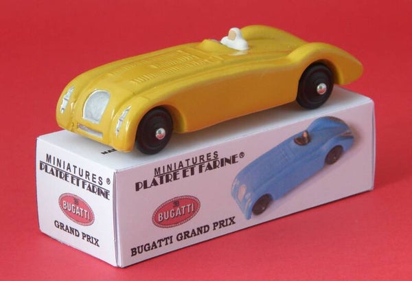 Plâtre & Farine Bugatti Grand prix jaune surmoulage JRD fin de stock