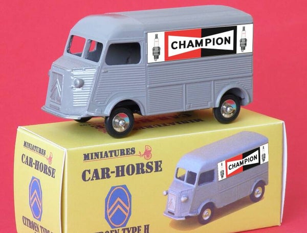 Car-Horse Citroen type H HY Bougie Champion style Dinky Cij Jrd