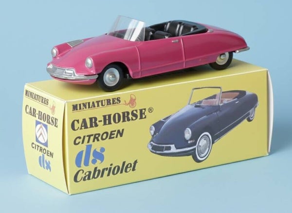 Car Horse Citroen ds 19  cabriolet rose fuchsia style JRD